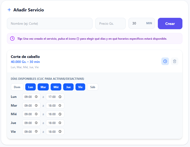 Gestión de Servicios